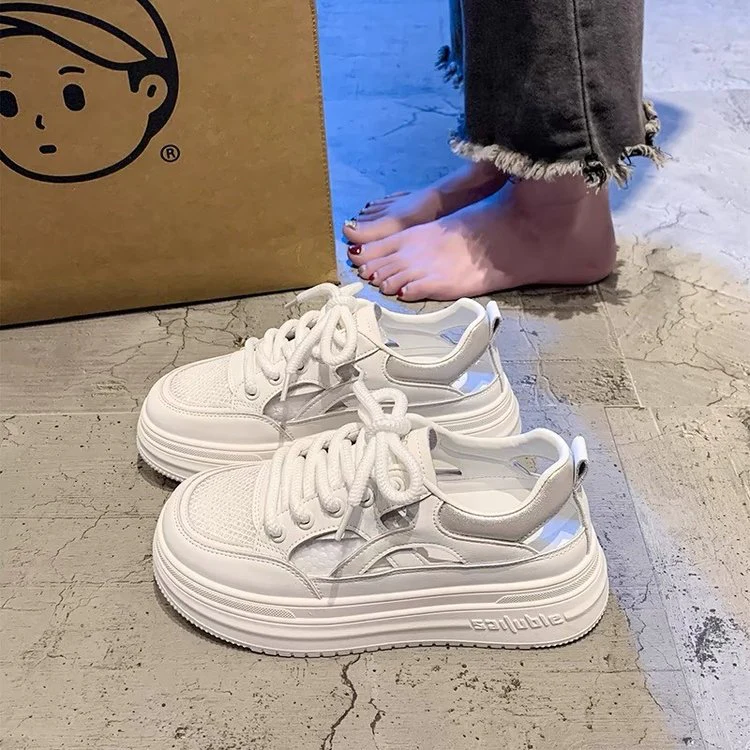 Damen Plattform-Sneaker mit atmungsaktivem Obermaterial und trendiger Sohlentechnologie Heidi Mode - Image 5