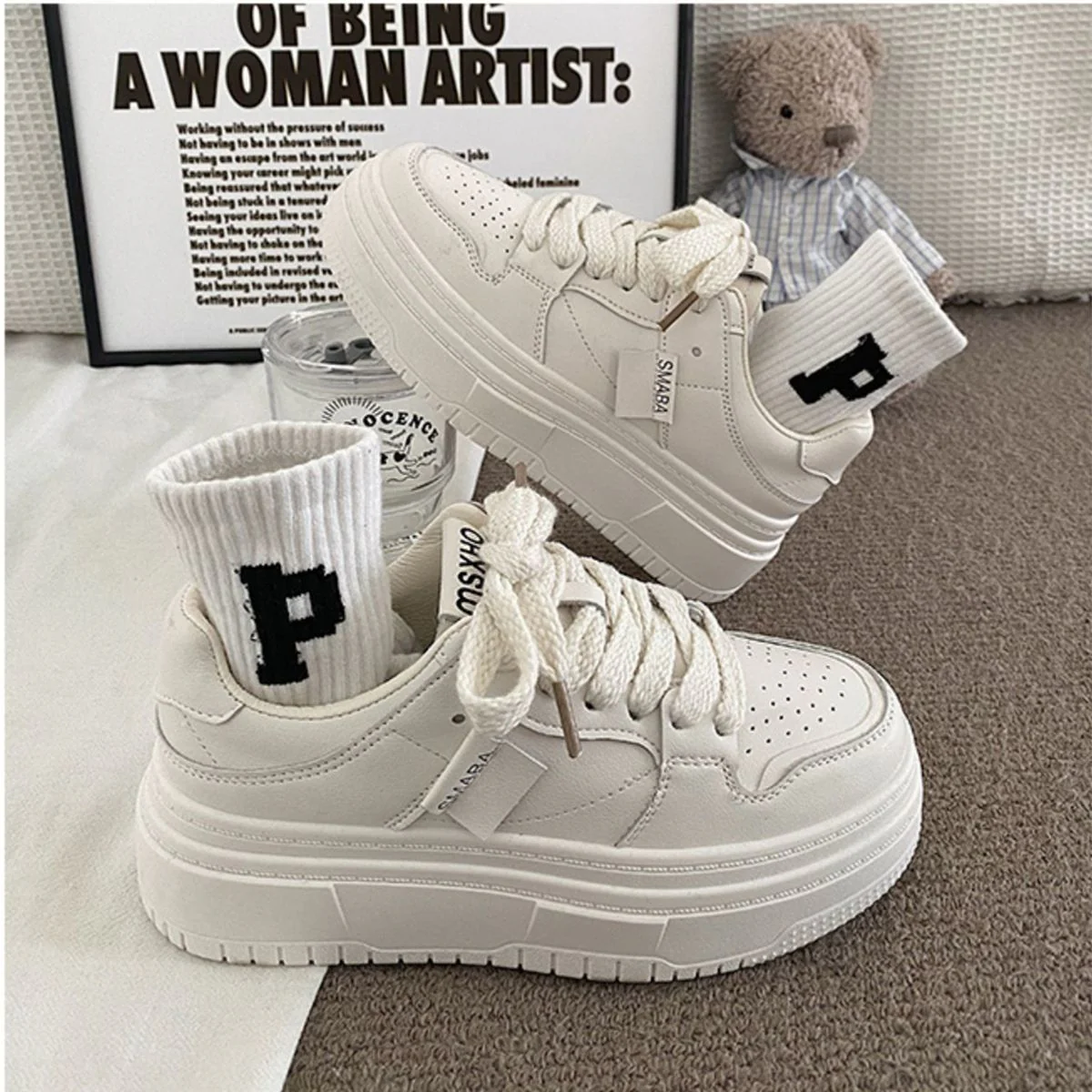 Damen Plattform-Sneaker mit modischem Design und bequemer Dämpfung Heidi Mode - Image 2