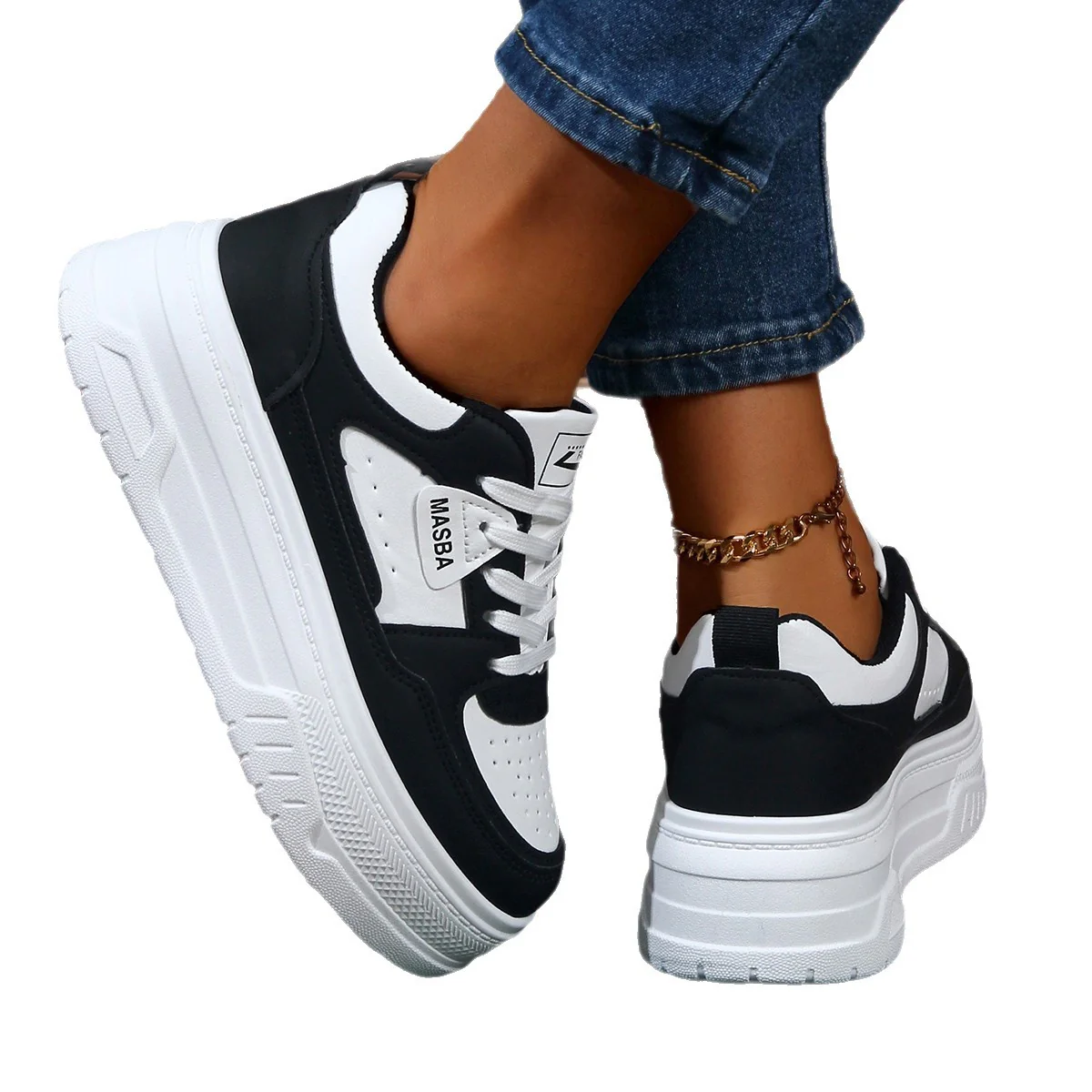 Damen Plattform-Sneaker mit modischem Design und dämpfender Sohle Heidi Mode - Image 5