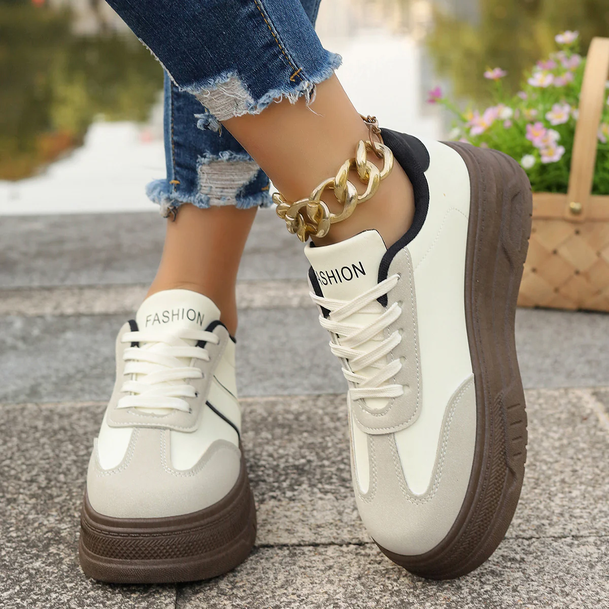 Damen Plattform-Sneaker mit modischem Design und hohem Tragekomfort Heidi Mode - Image 2