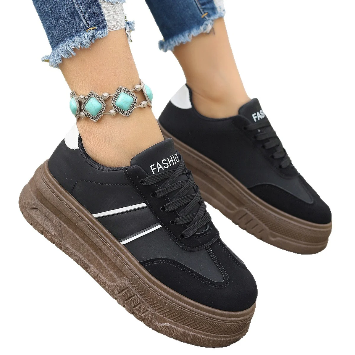 Damen Plattform-Sneaker mit modischem Design und hohem Tragekomfort Heidi Mode - Image 5