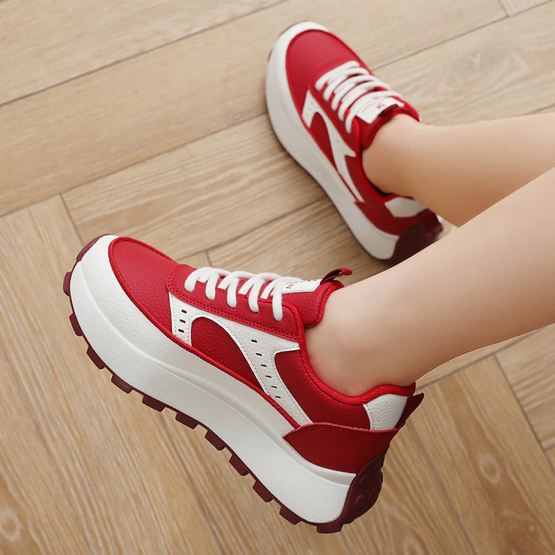 Damen Plattform-Sneaker mit modischem Obermaterial und rutschfester Sohle Heidi Mode - Image 3