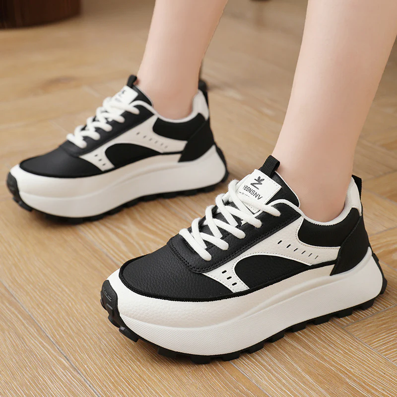 Damen Plattform-Sneaker mit modischem Obermaterial und rutschfester Sohle Heidi Mode - Image 4