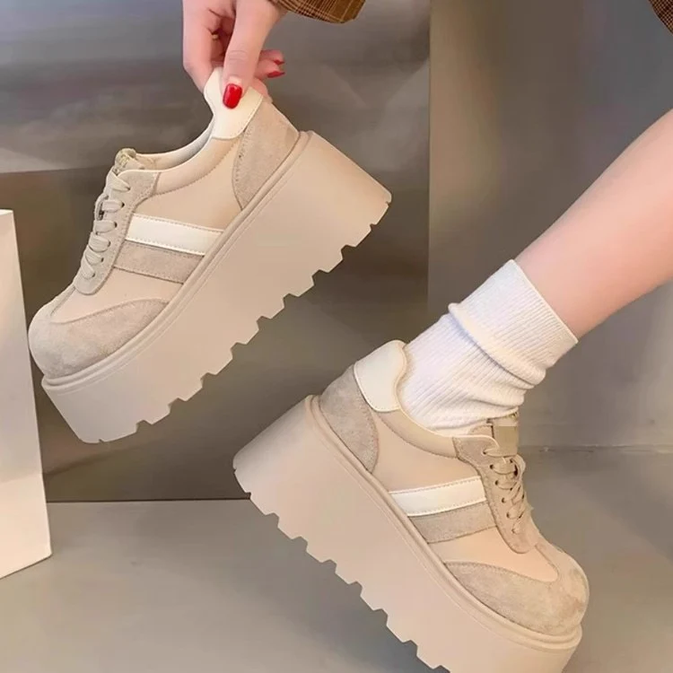 Damen Plattform-Sneaker mit modischem Veloursleder und ergonomischer Sohle Heidi Mode - Image 3