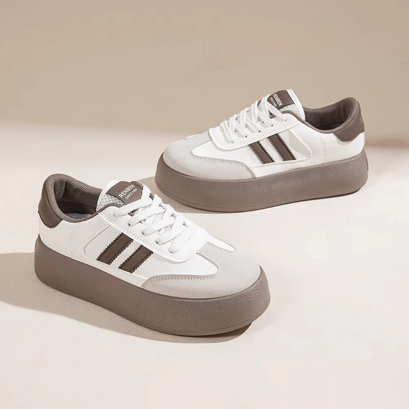 Damen Plattform-Sneaker mit trendigem Design und hochwertiger Oberflächenstruktur Heidi Mode - Image 4