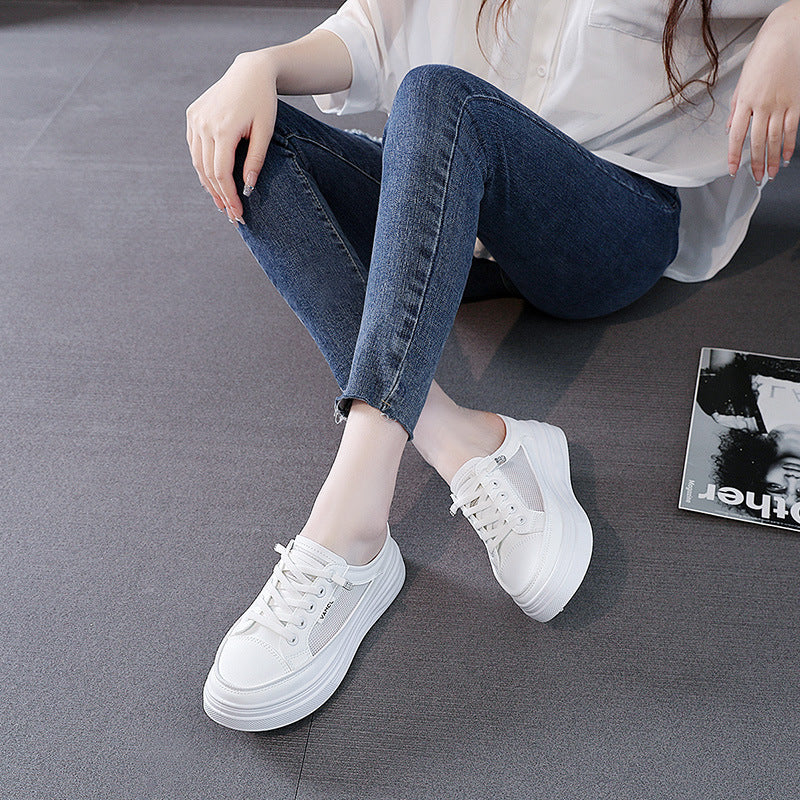 Damen Plattform Sneakers mit atmungsaktiver Mesh-Oberfläche und elegantem Design Heidi Mode - Image 4