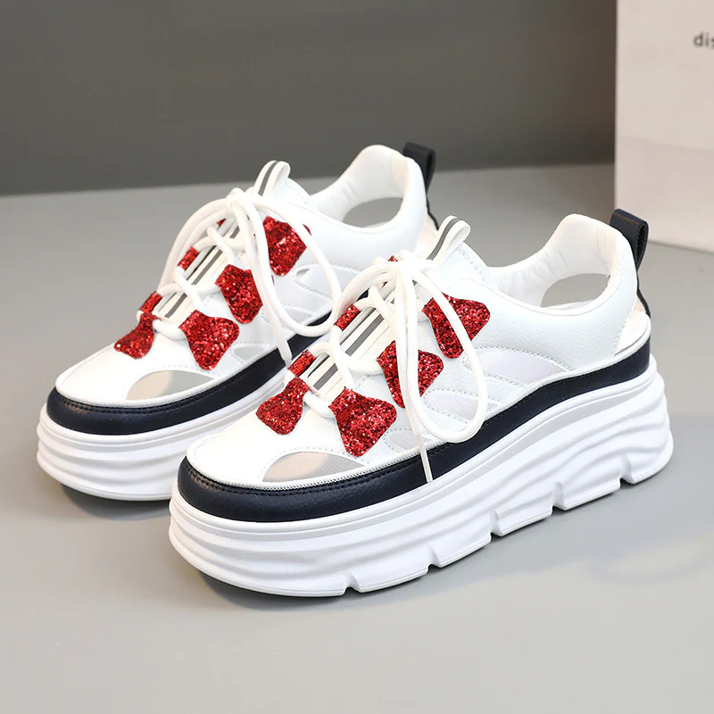 Damen Plattform Sneakers mit glitzernden Akzenten und innovativer Dämpfung Heidi Mode - Image 6
