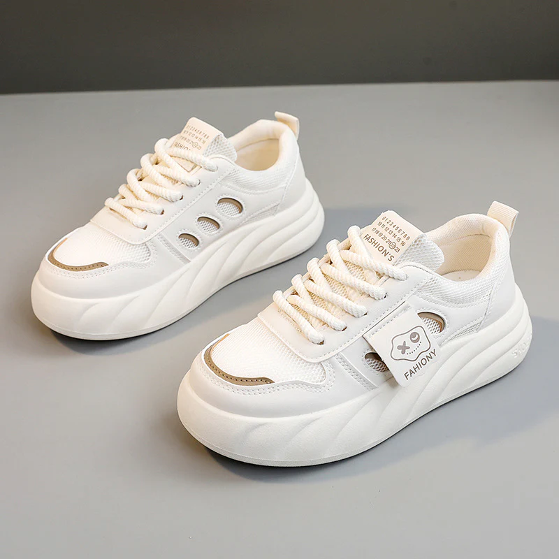 Damen Plattform Sneakers mit modischem Mesh-Obermaterial und dämpfender Sohle Heidi Mode - Image 6