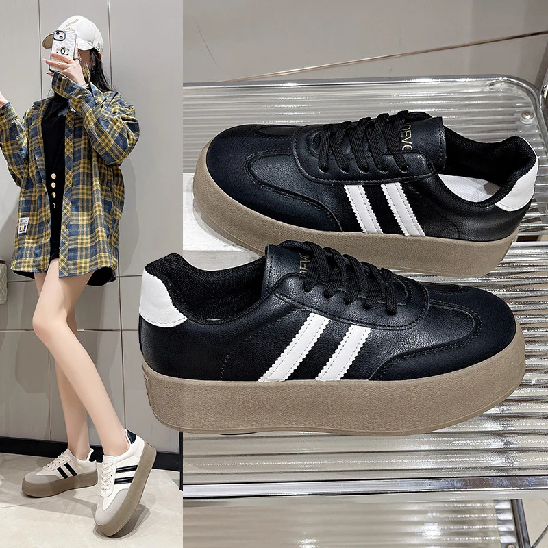 Damen Plattform Sneakers mit modischem Obermaterial und verstärkter Dämpfung Heidi Mode - Image 2