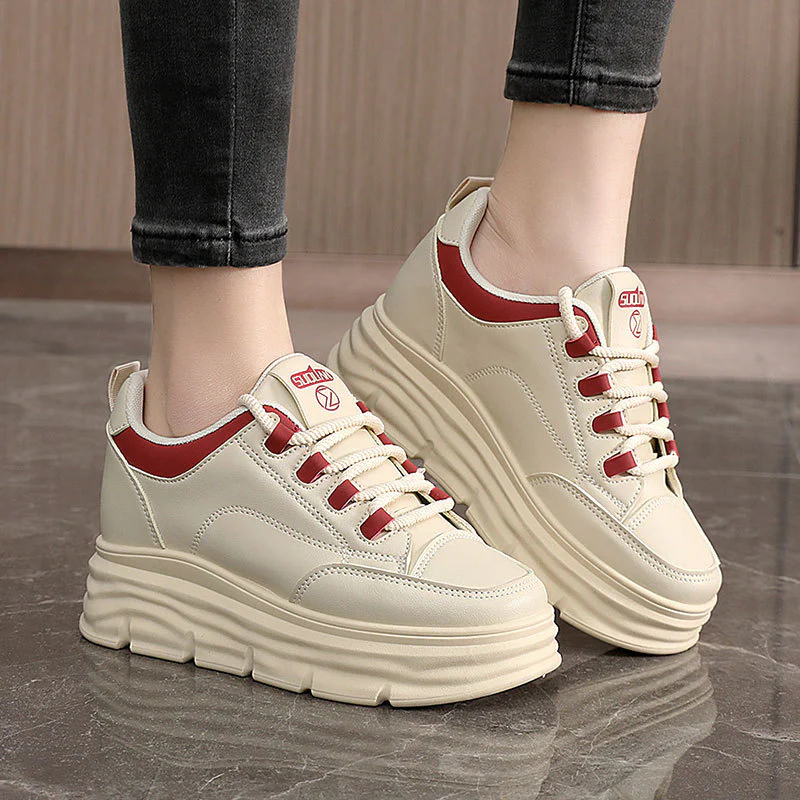 Damen Plattform Sneakers mit modischer Gummisohle und atmungsaktiver Oberkonstruktion Heidi Mode - Image 3