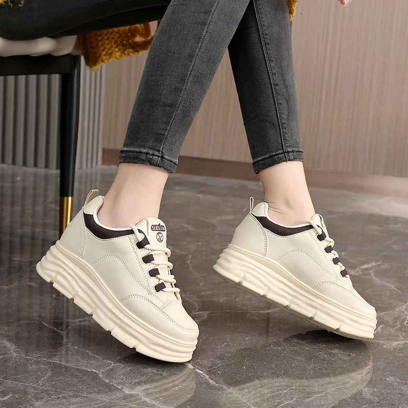 Damen Plattform Sneakers mit modischer Gummisohle und atmungsaktiver Oberkonstruktion Heidi Mode - Image 4
