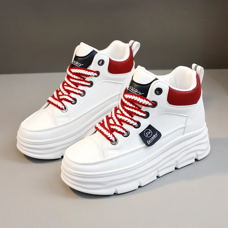 Damen Plattform Sneakers mit trendigem Farbdesign und extrakompakter Sohle Heidi Mode - Image 2