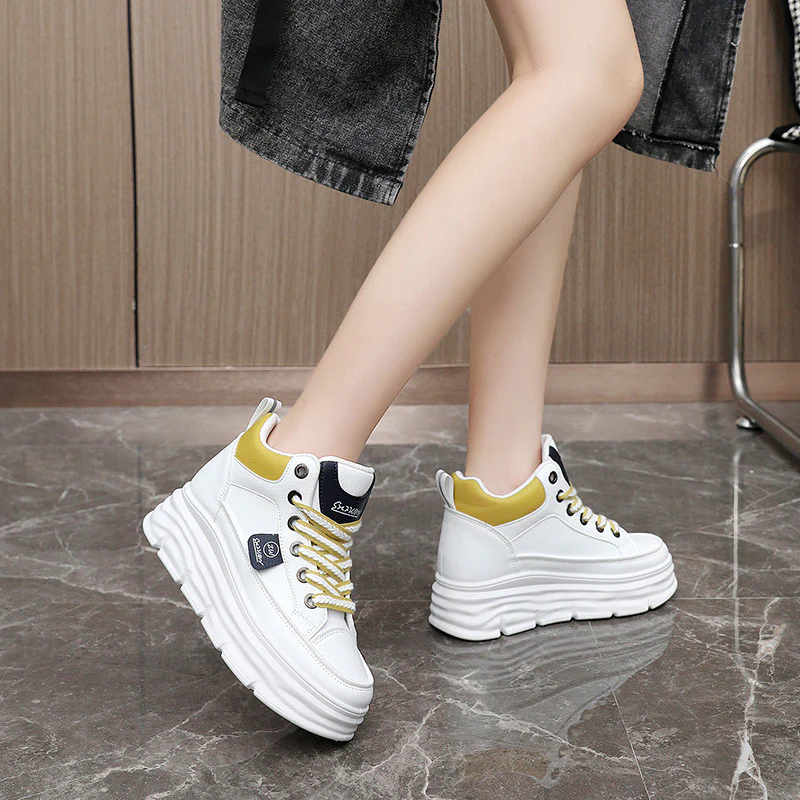 Damen Plattform Sneakers mit trendigem Farbdesign und extrakompakter Sohle Heidi Mode - Image 4