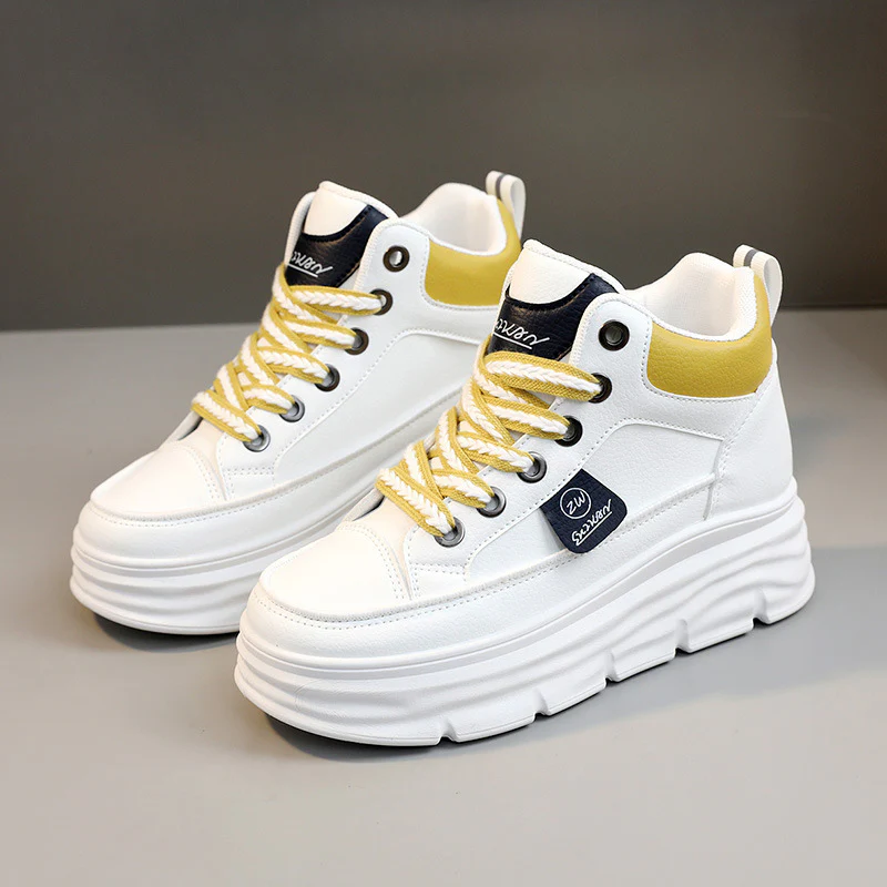 Damen Plattform Sneakers mit trendigem Farbdesign und extrakompakter Sohle Heidi Mode - Image 6