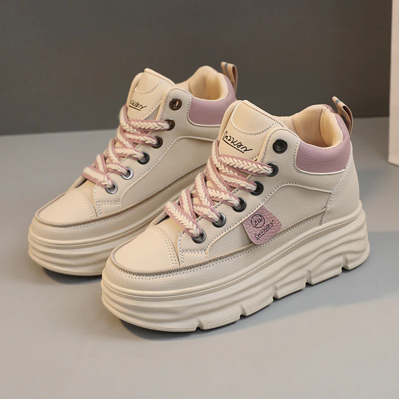 Damen Plattform Sneakers mit trendigem Farbdesign und extrakompakter Sohle Heidi Mode - Image 8