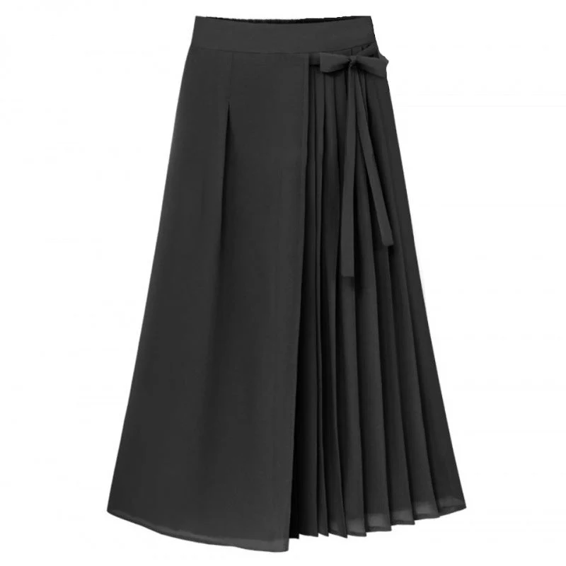 Damen Plisseerock mit Taillenband und Eleganter Drapierung Heidi-Mode - Image 3