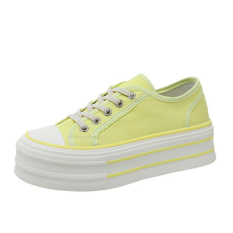 Damen Plüsch Plateau Sneakers mit atmungsaktivem Obermaterial Heidi Mode