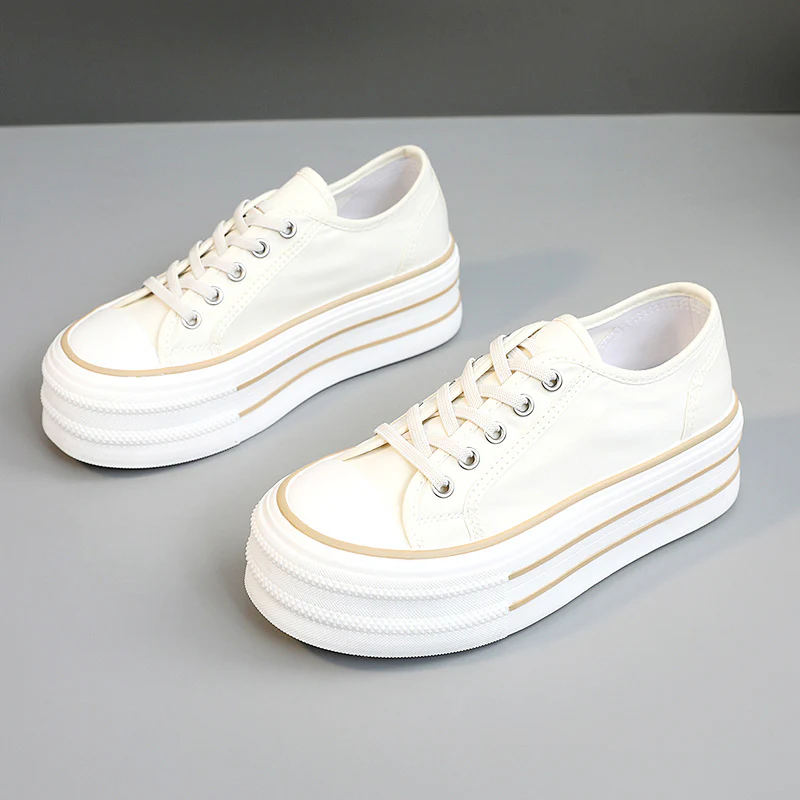 Damen Plüsch Plateau Sneakers mit atmungsaktivem Obermaterial Heidi Mode - Image 2