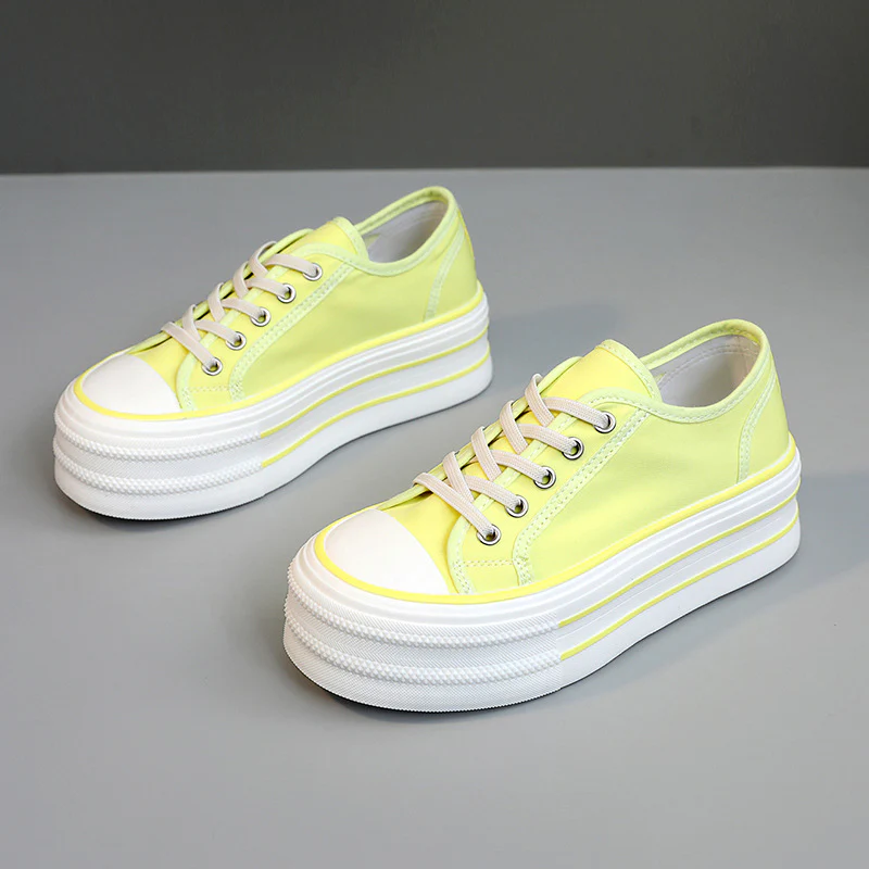 Damen Plüsch Plateau Sneakers mit atmungsaktivem Obermaterial Heidi Mode - Image 6