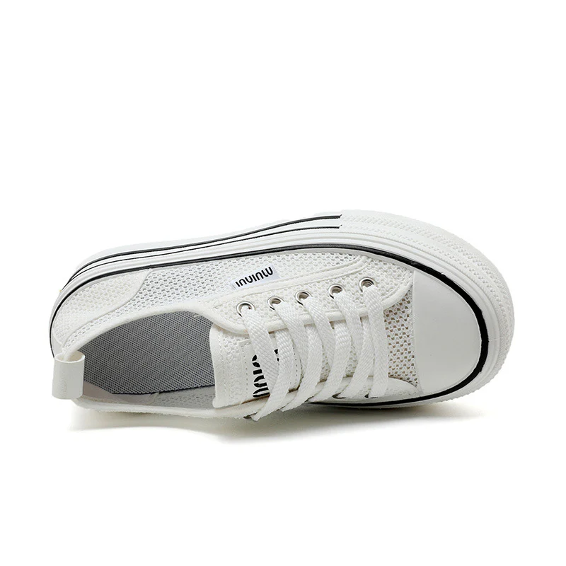Damen Premium Plateau Sneakers mit atmungsaktivem Obermaterial Heidi Mode - Image 3