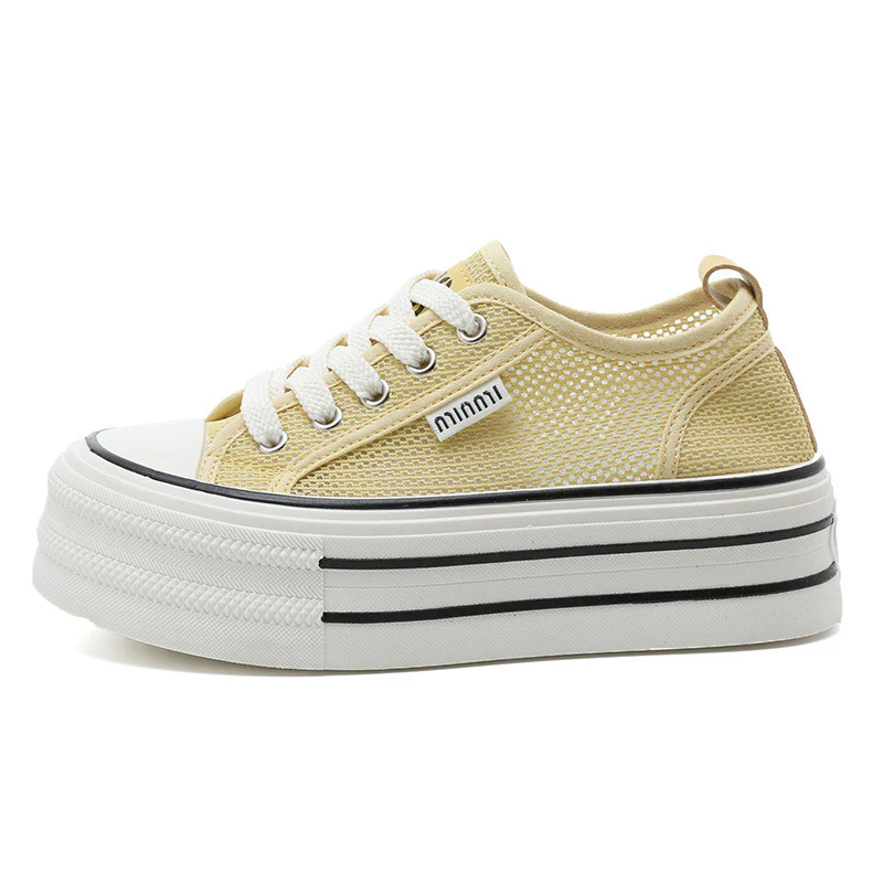 Damen Premium Plateau Sneakers mit atmungsaktivem Obermaterial Heidi Mode - Image 6