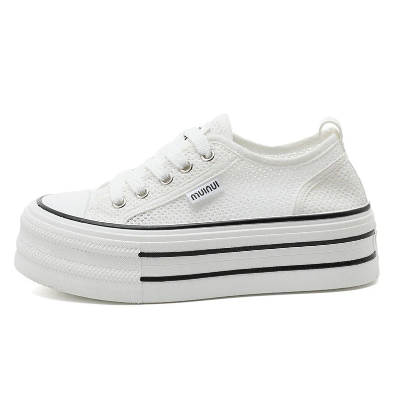 Damen Premium Plateau Sneakers mit atmungsaktivem Obermaterial Heidi Mode - Image 7