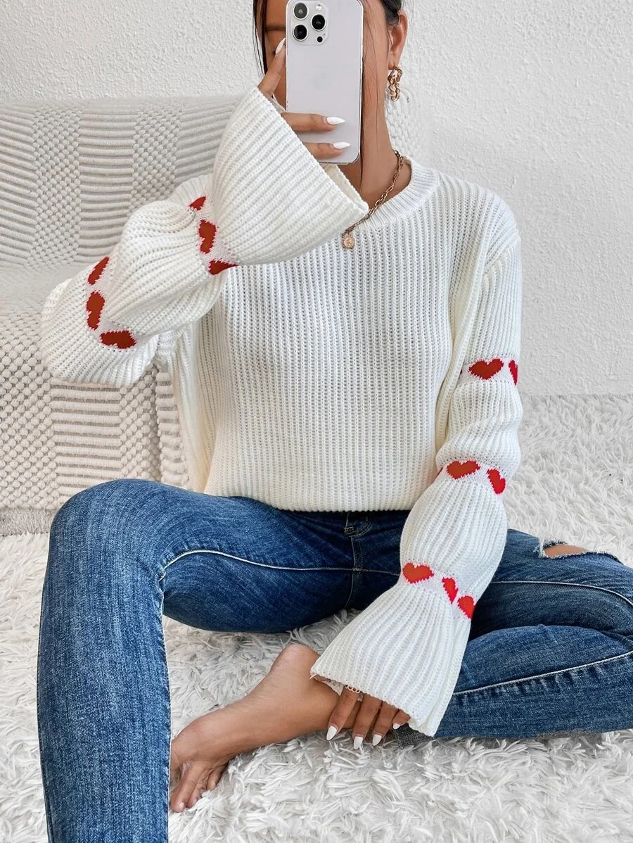 Damen Pullover mit romantischem Herzdesign Heidi-Mode - Image 7
