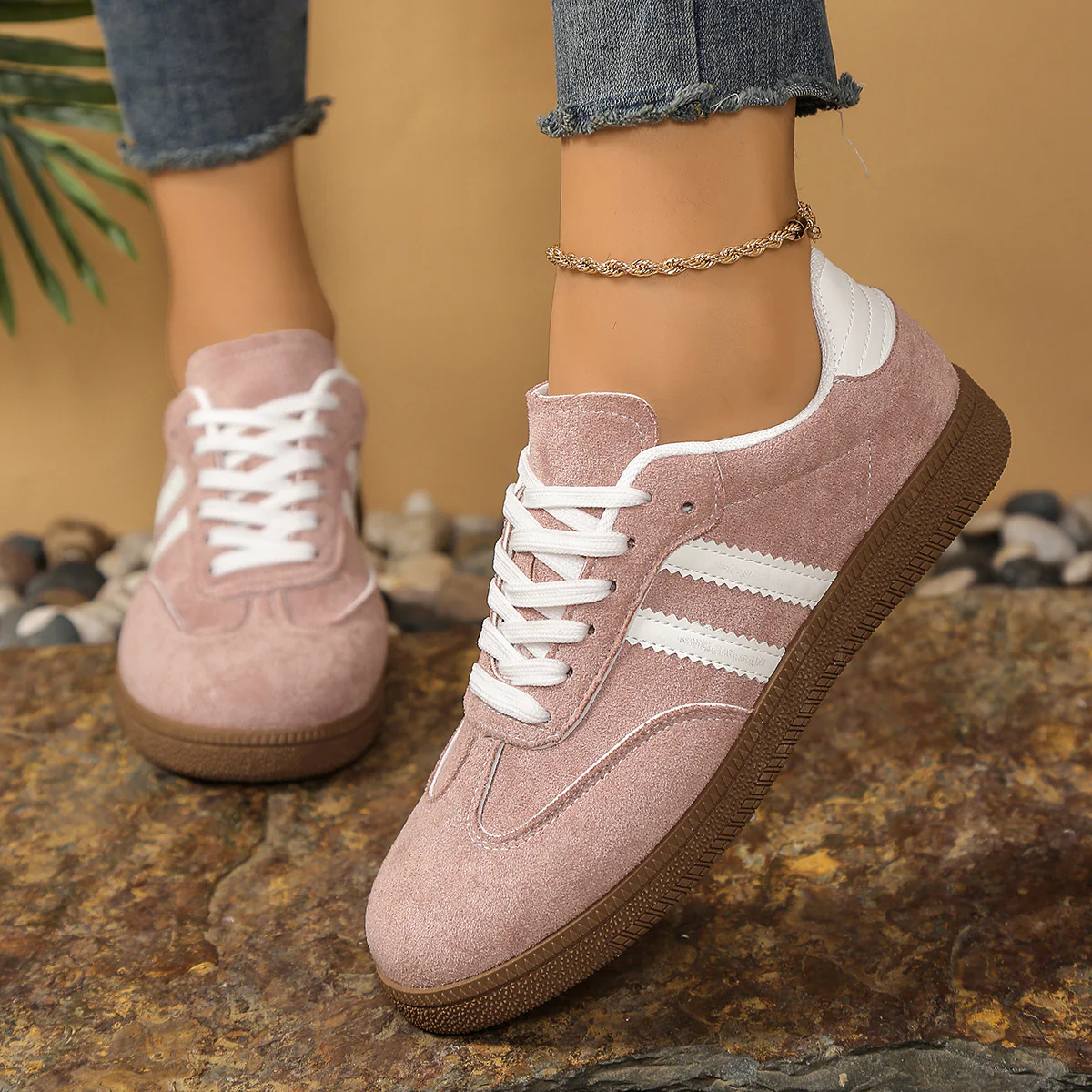 Damen Retro-Laufschuhe mit bequemer Sohle und hochwertigem Obermaterial Heidi Mode - Image 2