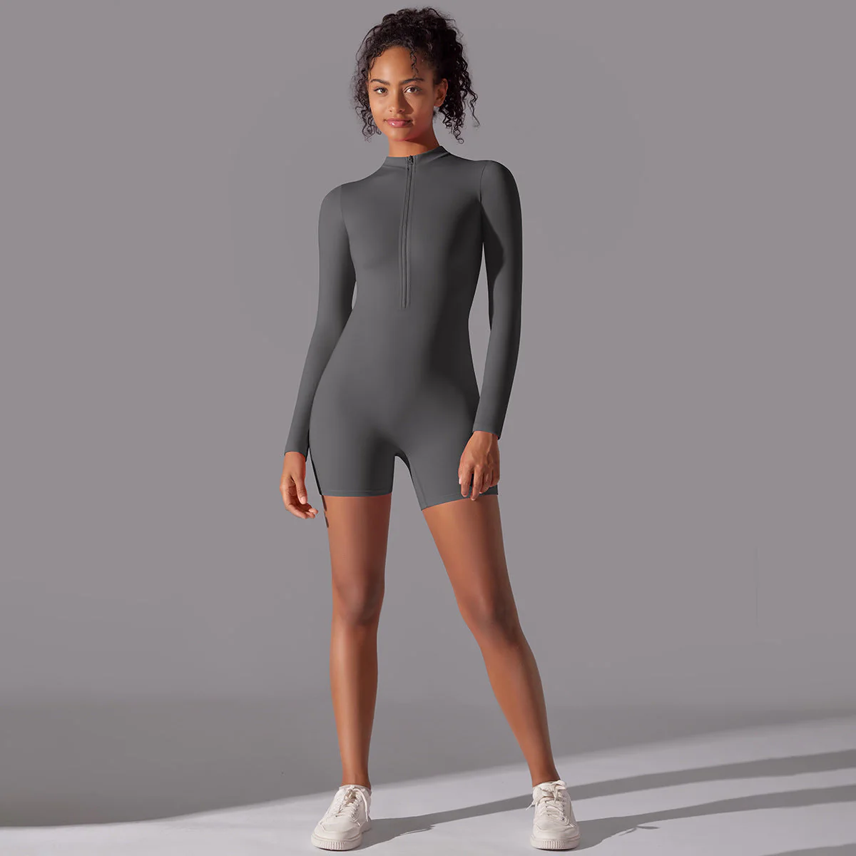 Damen Ripp-Strandanzug mit Rundhalsausschnitt und Reißverschluss Heidi-Mode - Image 7