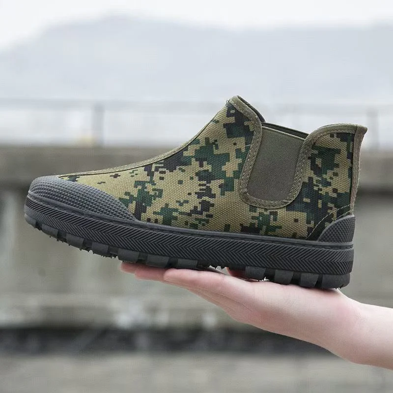 Damen robuste Gummistiefel mit rutschfester Sohle und camouflierte Oberfläche Heidi Mode - Image 2