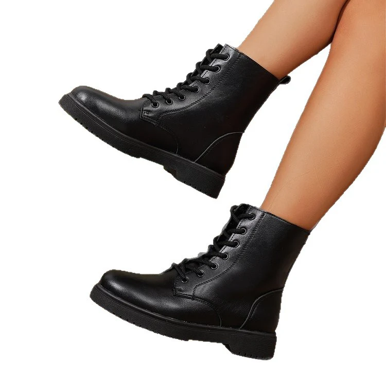 Damen robuste Schnürstiefel mit modischem Design und rutschfester Profilsohle Heidi Mode - Image 5