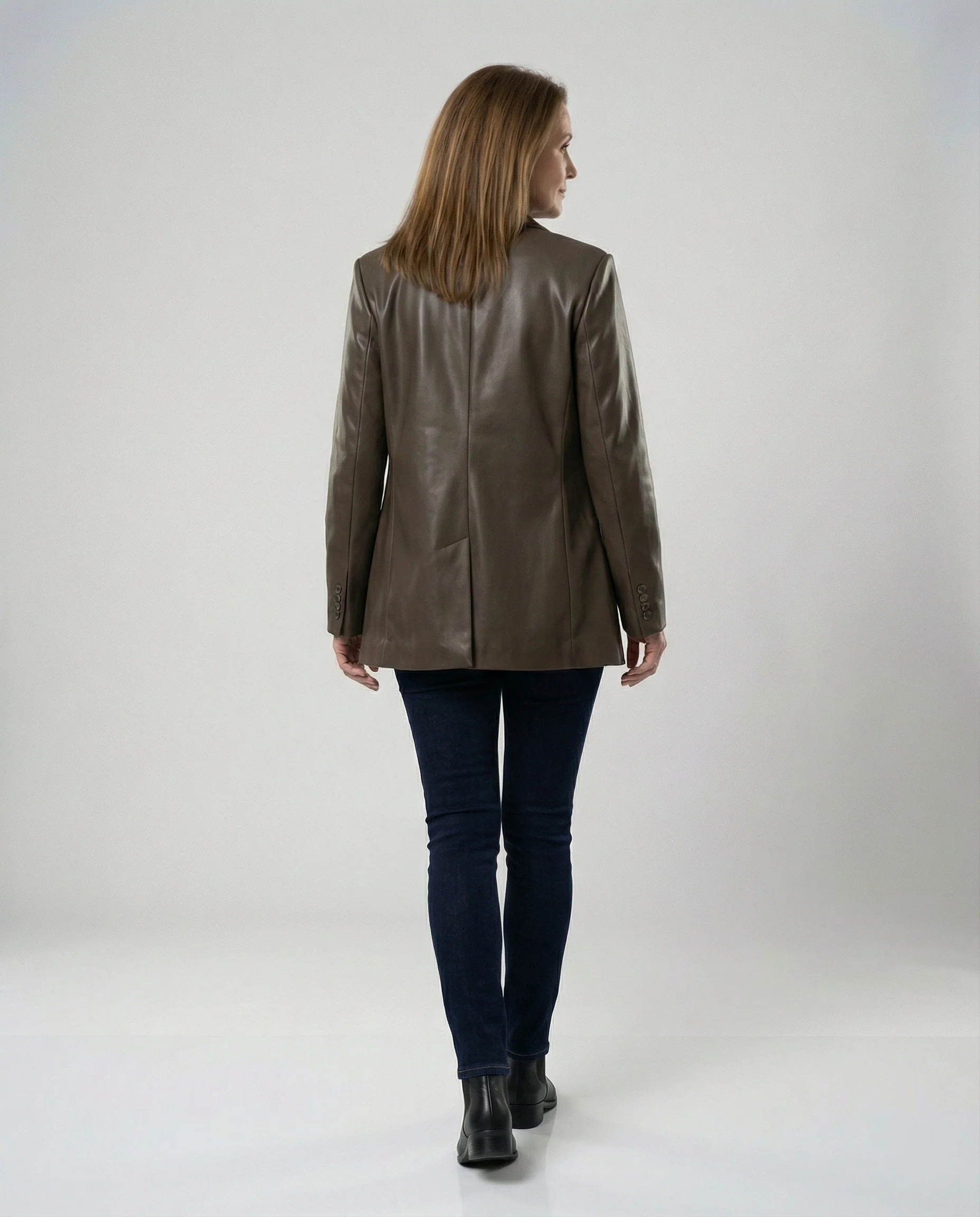 Damen Samt-Maxikleid mit tiefem V-Ausschnitt schmalen Trägern und hohem Beinschlitz Heidi-Mode - Image 4