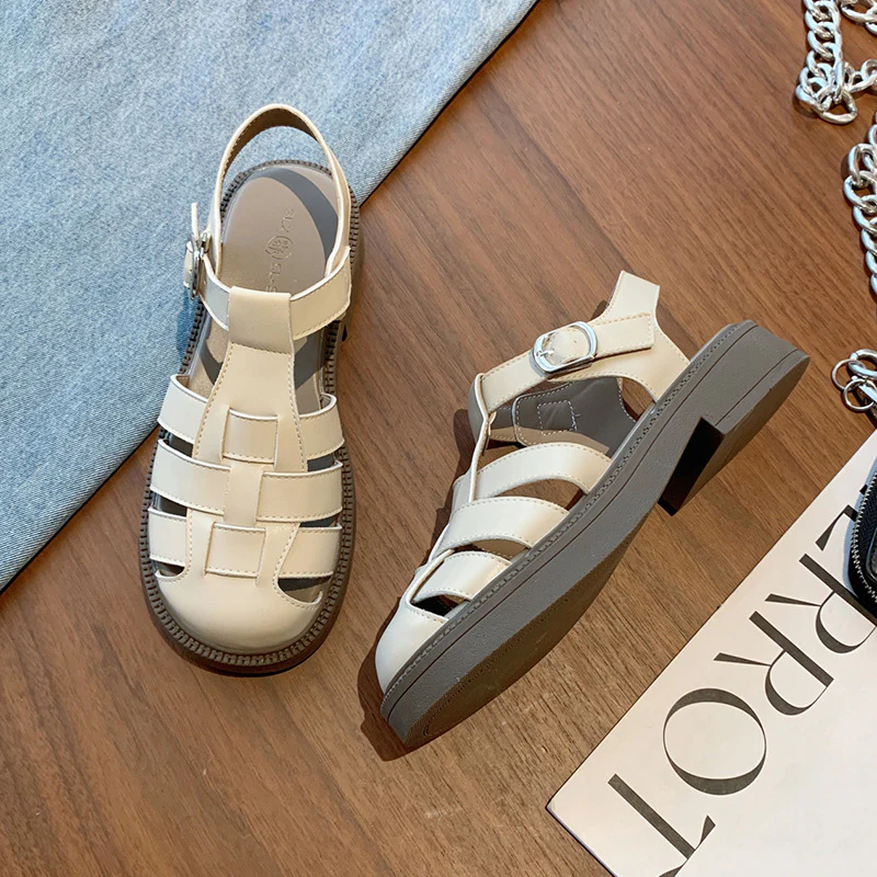Damen Sandalen mit modernem Leisten und geschlossenen Riemen Heidi Mode - Image 6