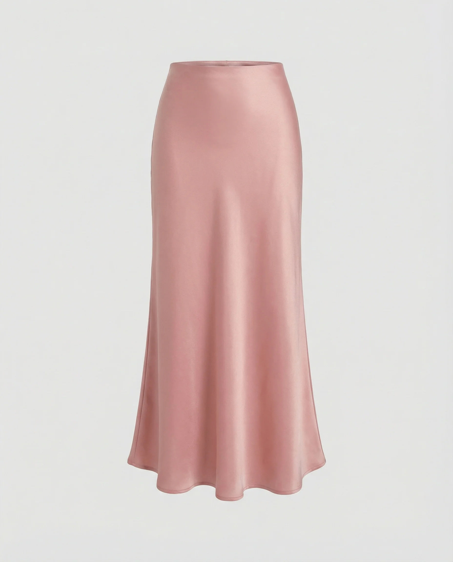 Damen Satin-Midirock mit fließendem Schnitt und hohem Bund Heidi Mode - Image 5