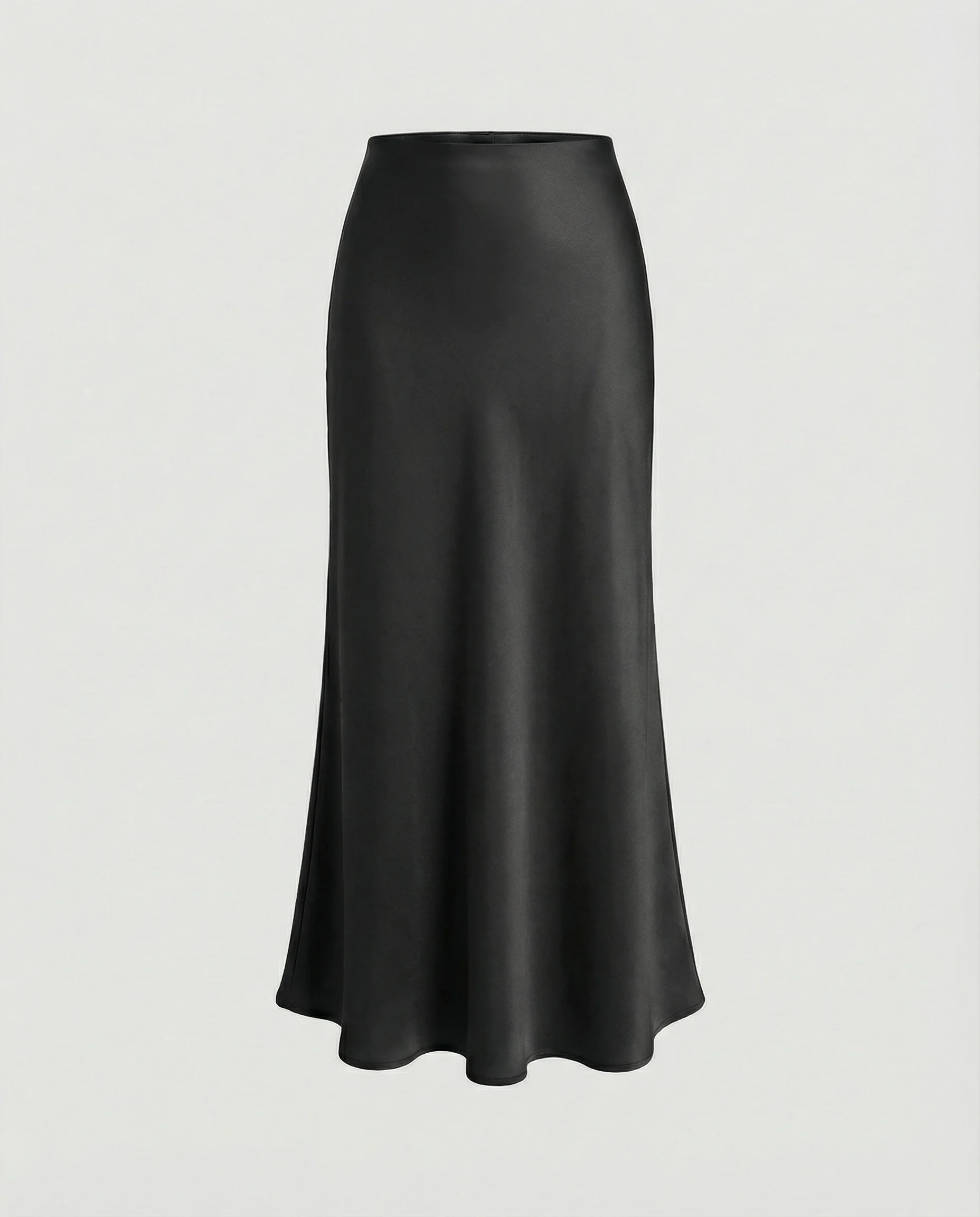 Damen Satin-Midirock mit fließendem Schnitt und hohem Bund Heidi Mode - Image 8