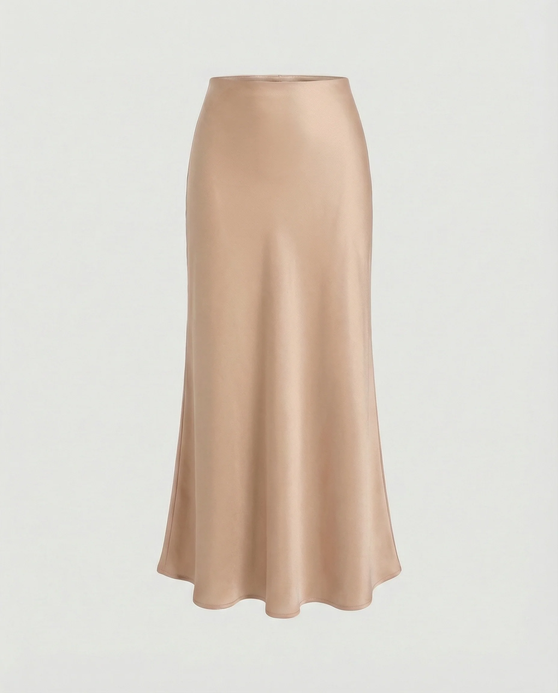 Damen Satin-Midirock mit fließendem Schnitt und hohem Bund Heidi Mode - Image 9