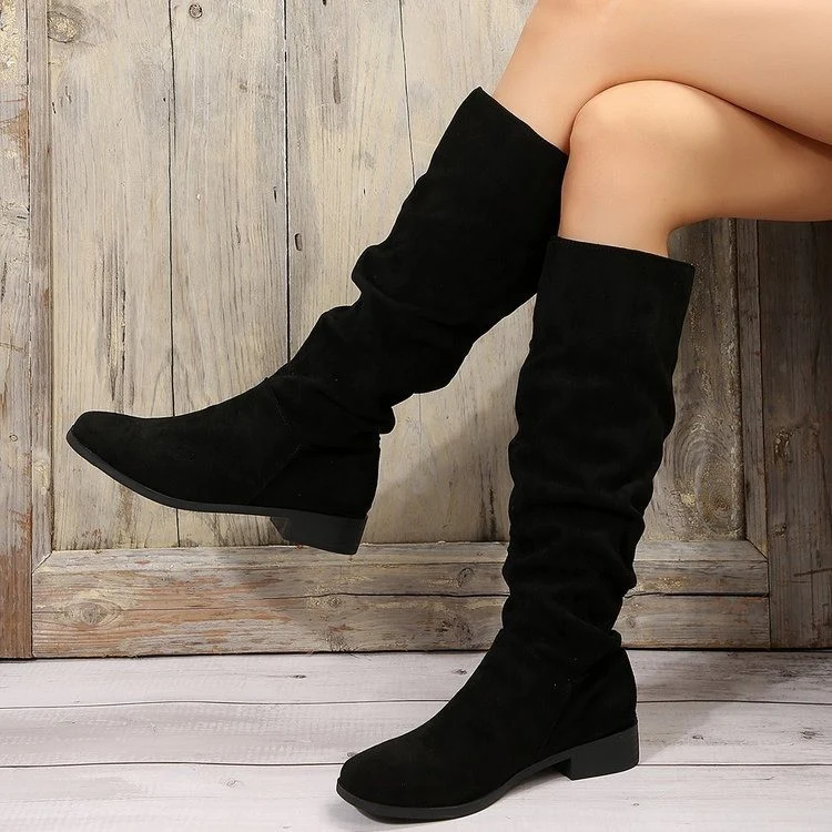 Damen Schlupfstiefel aus weichem Wildlederimitat Heidi Mode - Image 2