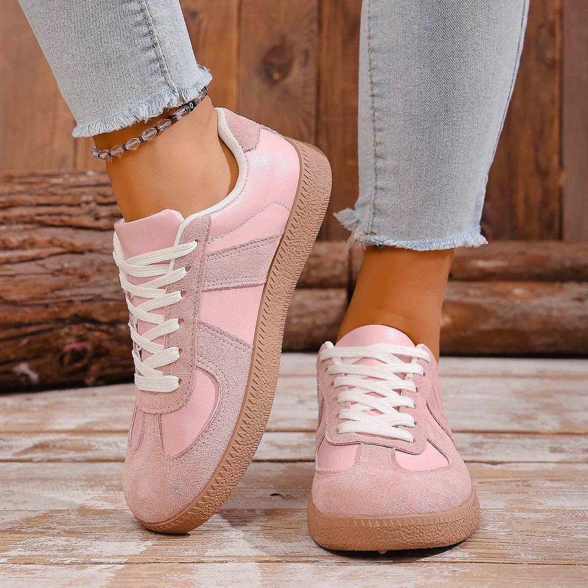 Damen Schnür-Sneaker aus Wildleder und Kunstleder Heidi Mode - Image 3