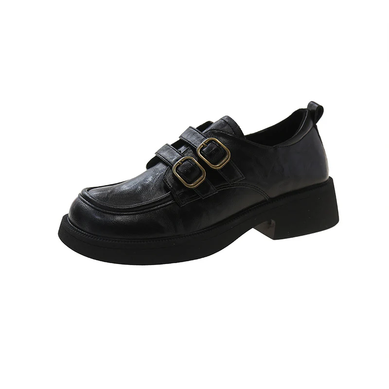Damen Schnürschuhe mit doppeltem Riemen und modischem Plateau Heidi Mode - Image 5