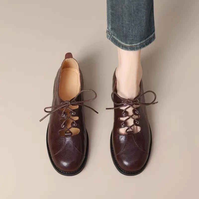 Damen Schnürschuhe mit durchbrochenem Design und weichem Obermaterial Heidi Mode