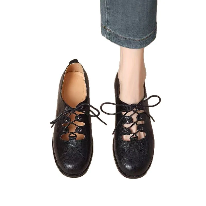 Damen Schnürschuhe mit durchbrochenem Design und weichem Obermaterial Heidi Mode - Image 5