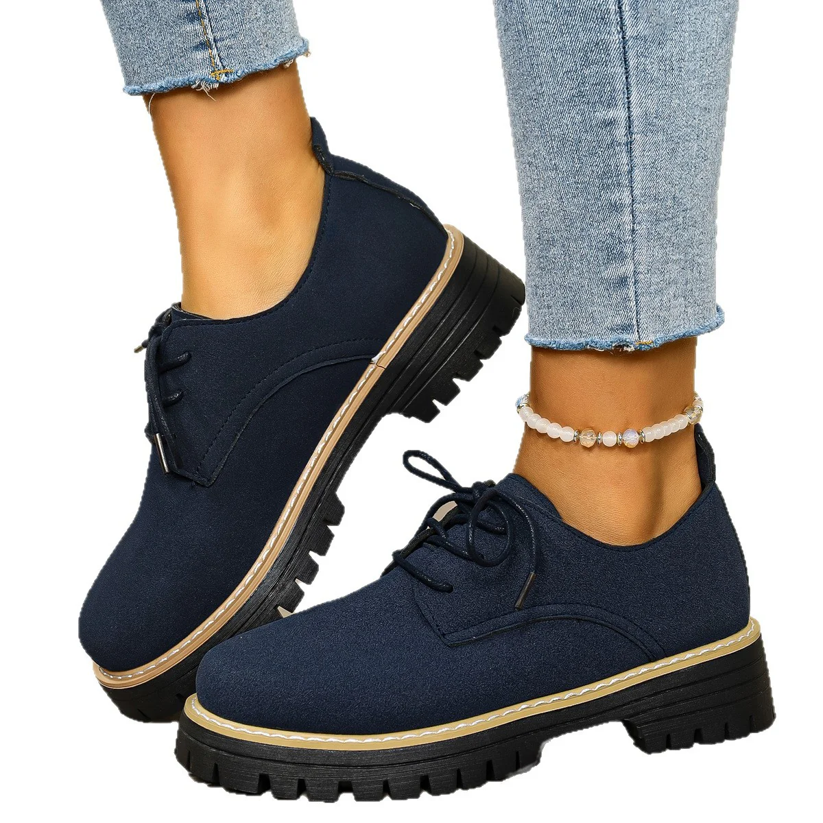 Damen Schnürschuhe mit robustem Profil und modischem Obermaterial Heidi Mode - Image 5