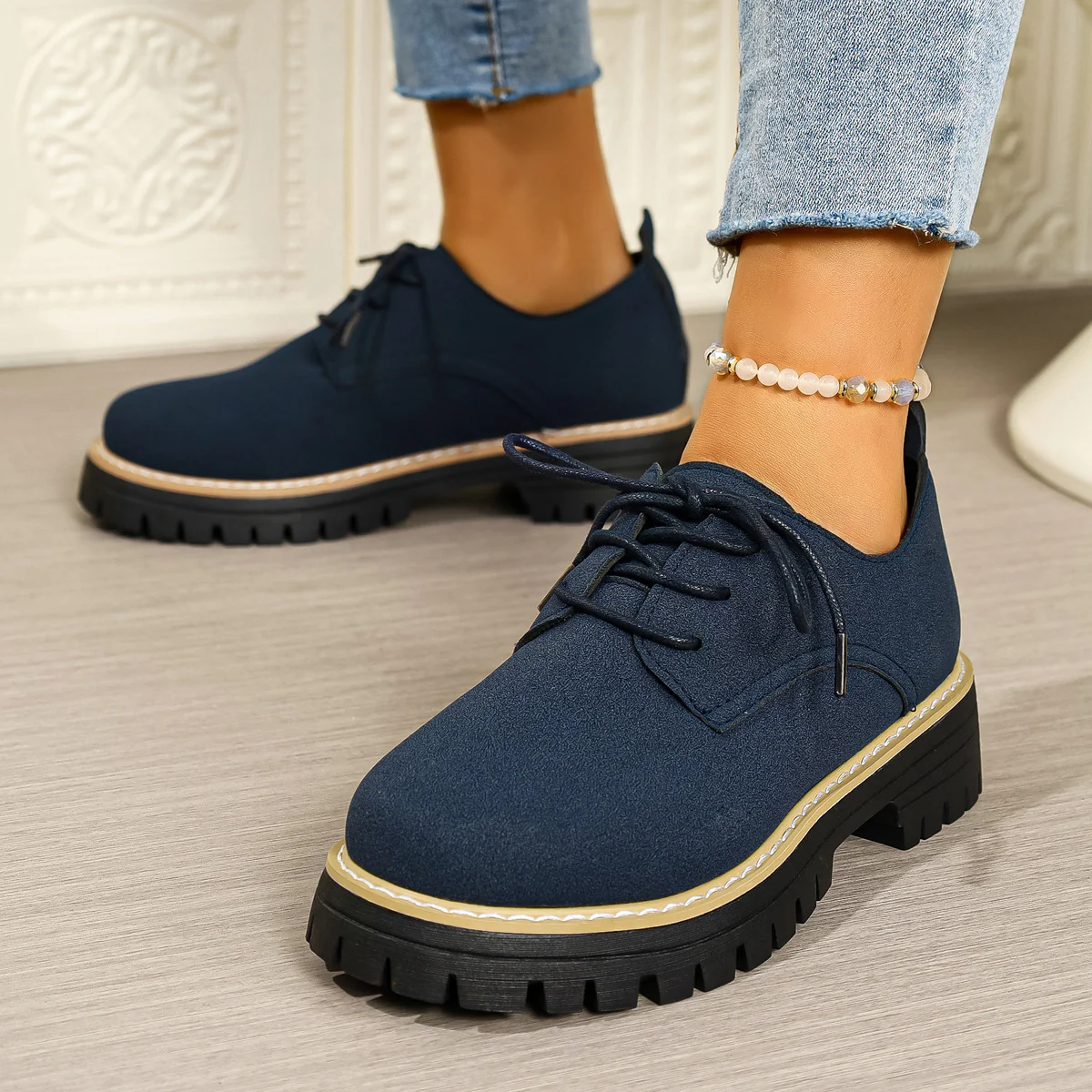 Damen Schnürschuhe mit robustem Profil und modischem Obermaterial Heidi Mode - Image 7