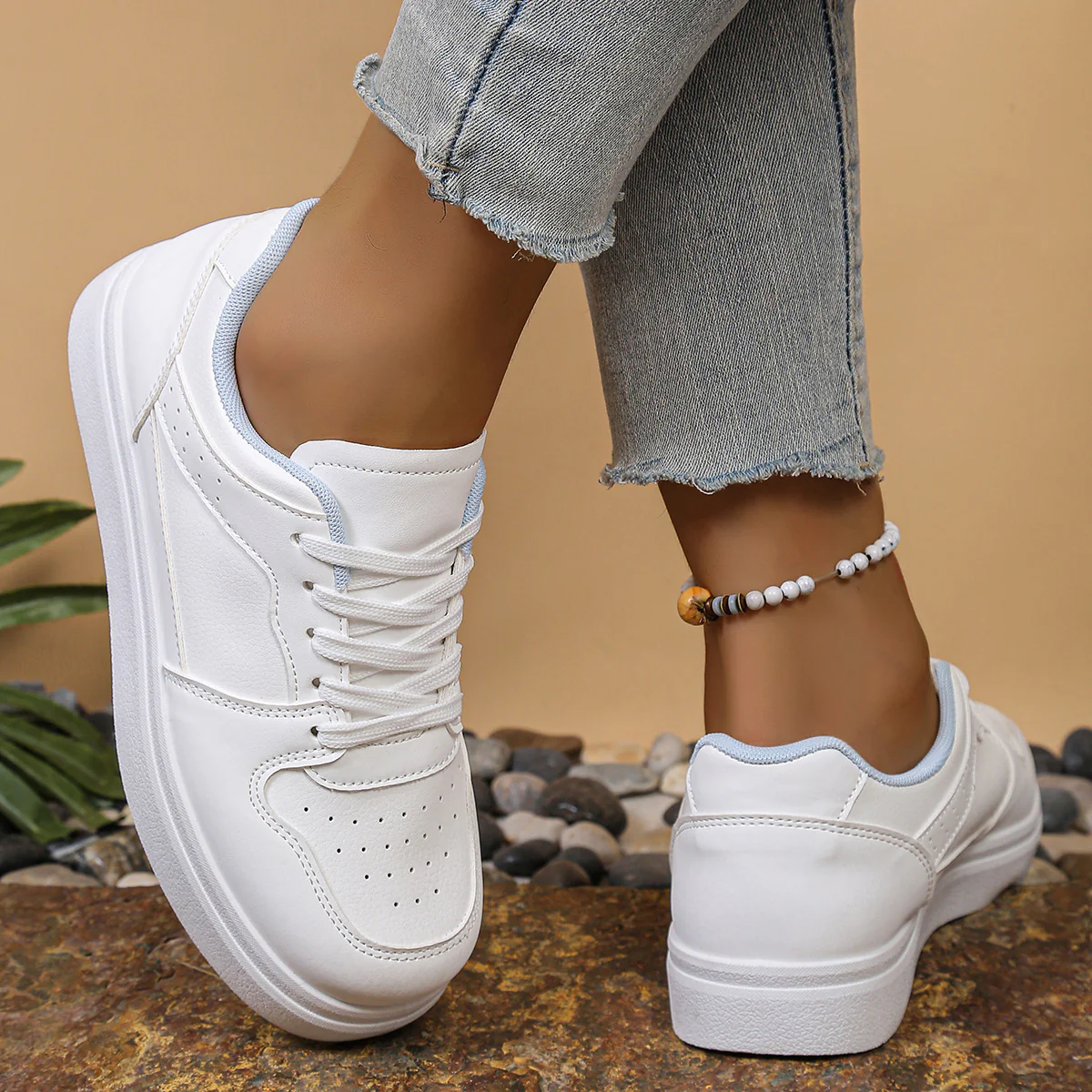 Damen Schnürsneaker mit atmungsaktivem Obermaterial und komfortablem Fußbett Heidi Mode - Image 4