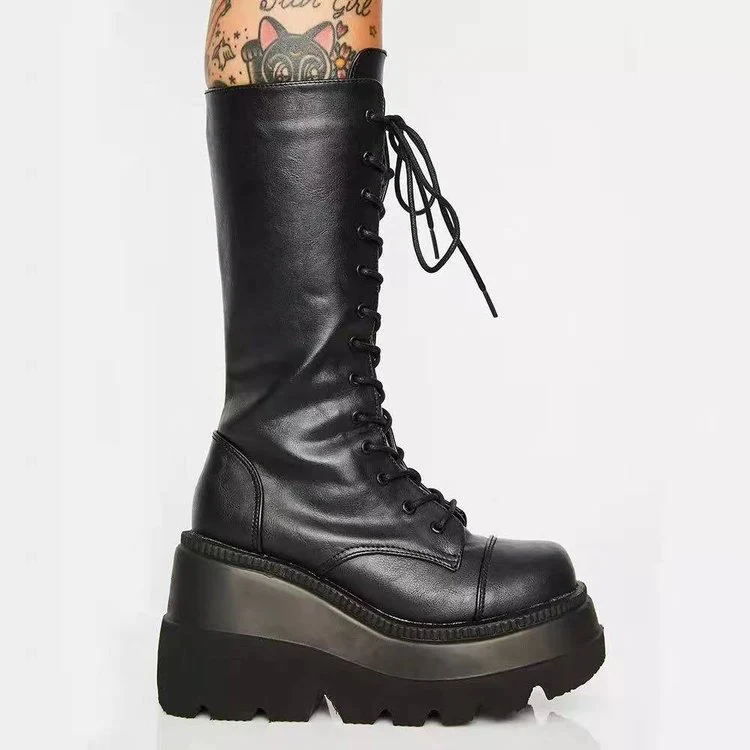 Damen Schnürstiefel im Urban-Style mit stabiler Sohle Heidi Mode - Image 3