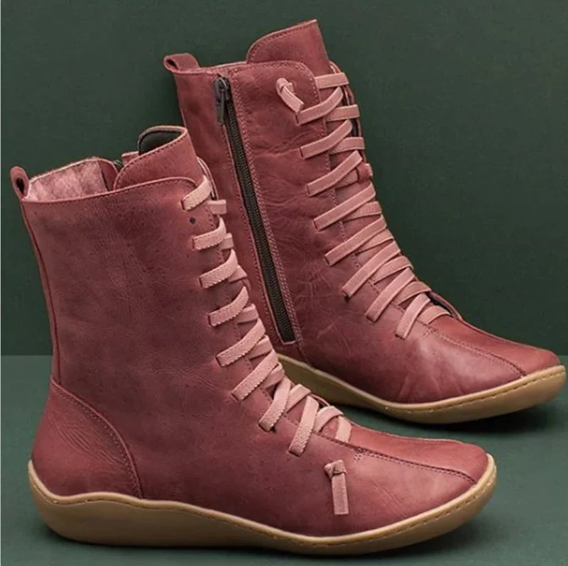 Damen Schnürstiefel mit elastischem Schaft und rutschfester Sohle Heidi Mode - Image 2