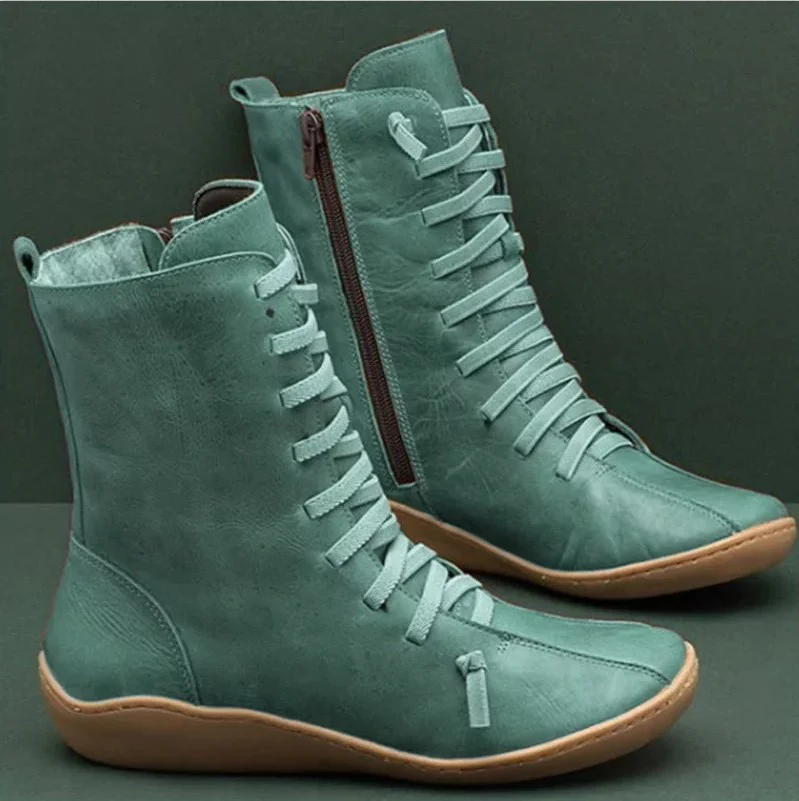 Damen Schnürstiefel mit elastischem Schaft und rutschfester Sohle Heidi Mode - Image 4