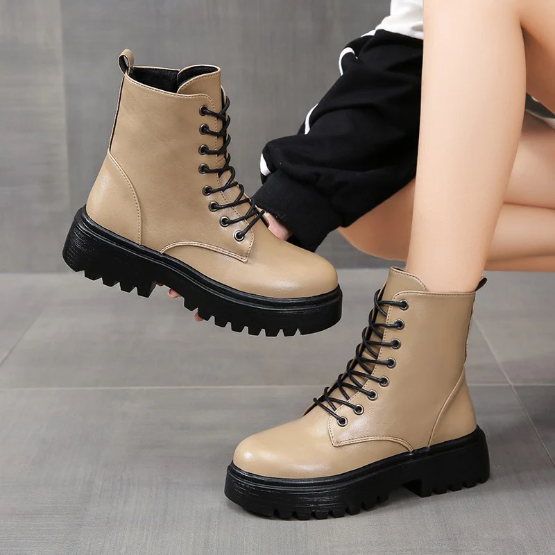 Damen Schnürstiefel mit robustem Profil und modischer Schnürung Heidi Mode - Image 2