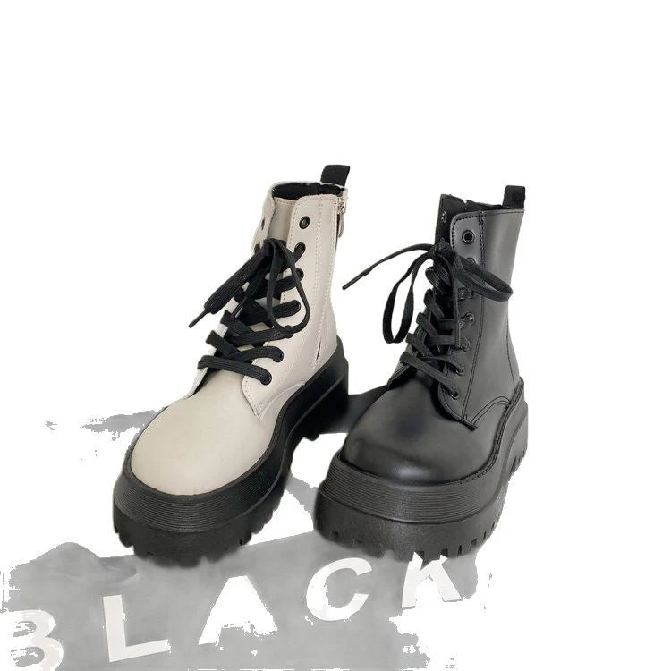 Damen Schnürstiefel mit Robuster Plateausohle und Elegantem Obermaterial Heidi-Mode - Image 5