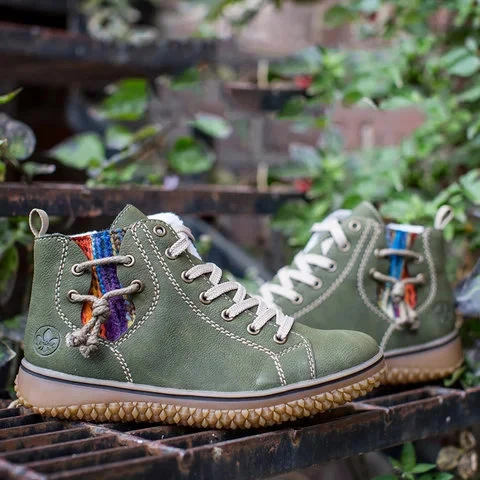 Damen Schnürstiefeletten mit gemütlichem Futter und robustem Sohlenprofil Heidi Mode - Image 4